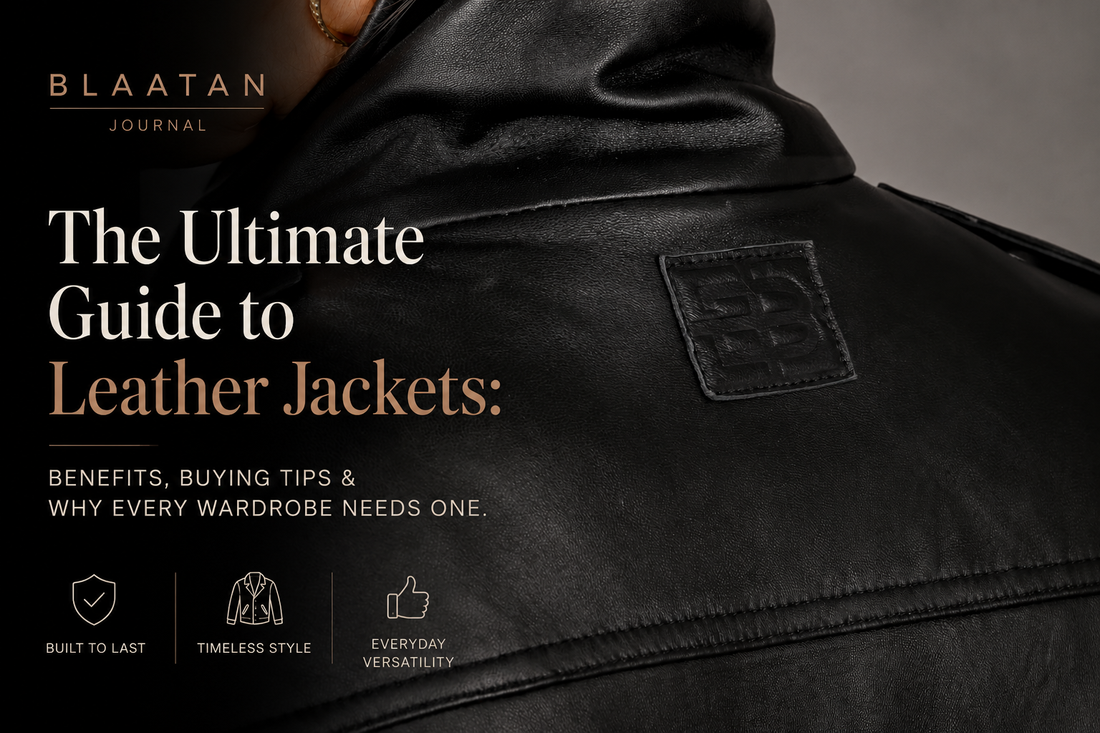 The Ultimate Guide to Leather Jackets: Benefits, Buying Tips & Why Every Wardrobe Needs One.