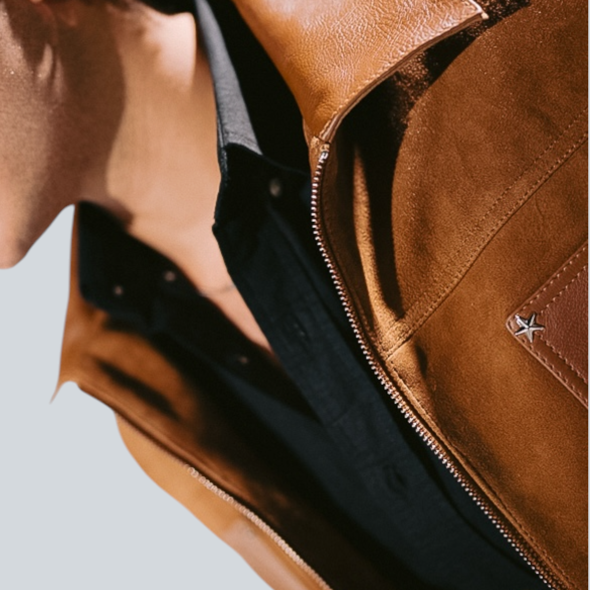 Blaatan – The Croft [Astro Edition] Cognac Tan Top-grain Leather Formal Jacket for Men
