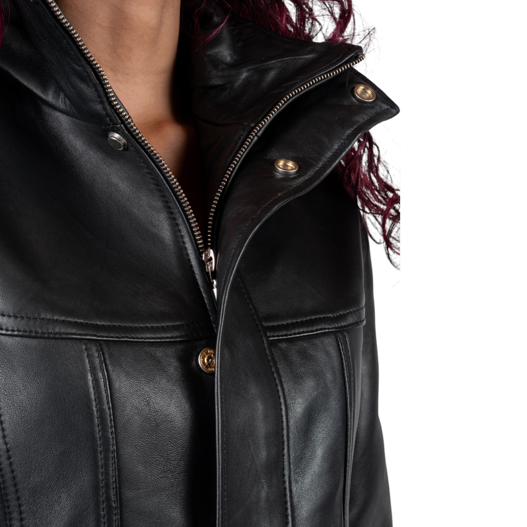Blaatan – The Silene [Corset Edition] Obsidian Black Corset Style Biker Leather Jacket for Women