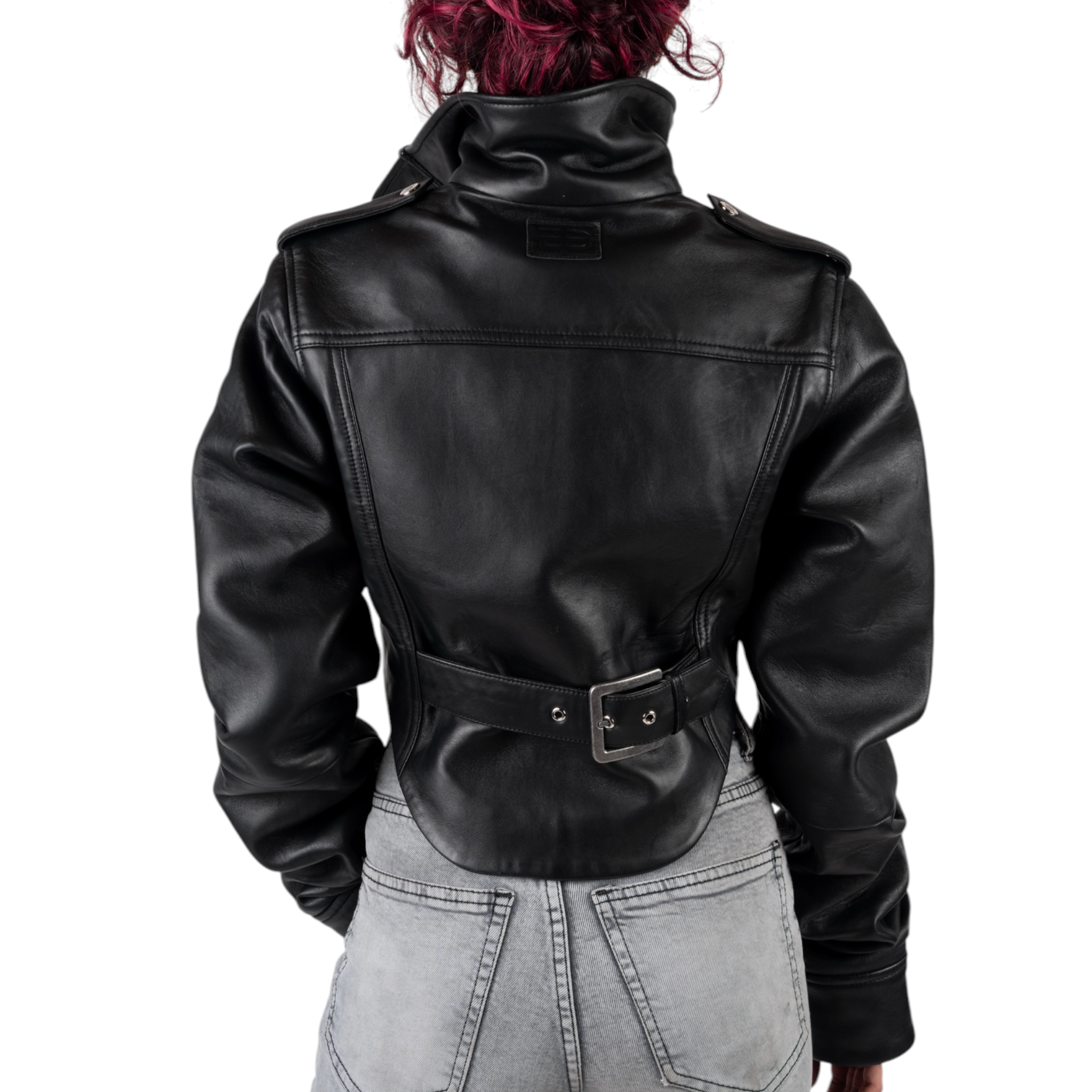Blaatan – The Silene [Corset Edition] Obsidian Black Corset Style Biker Leather Jacket for Women