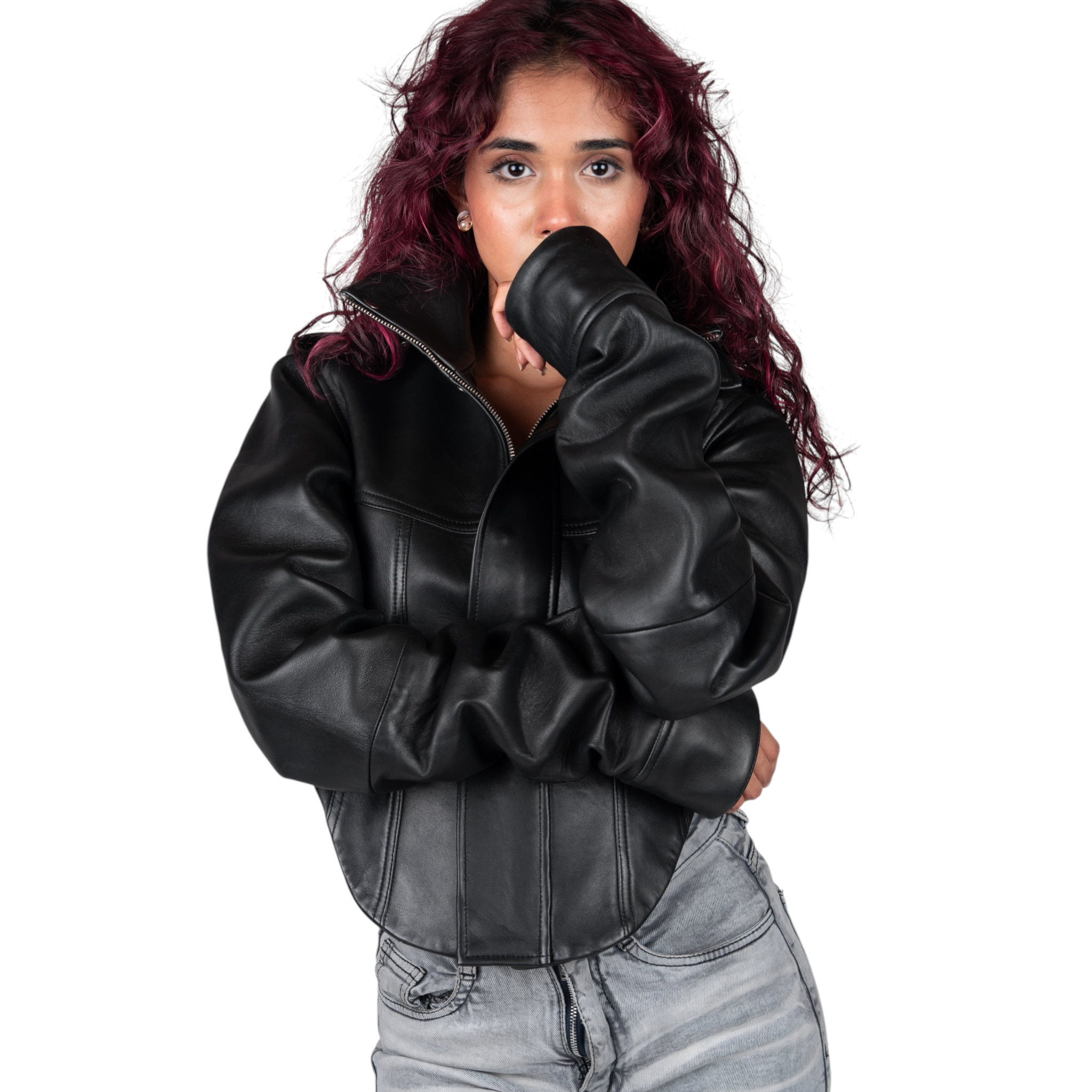Blaatan – The Silene [Corset Edition] Obsidian Black Corset Style Biker Leather Jacket for Women