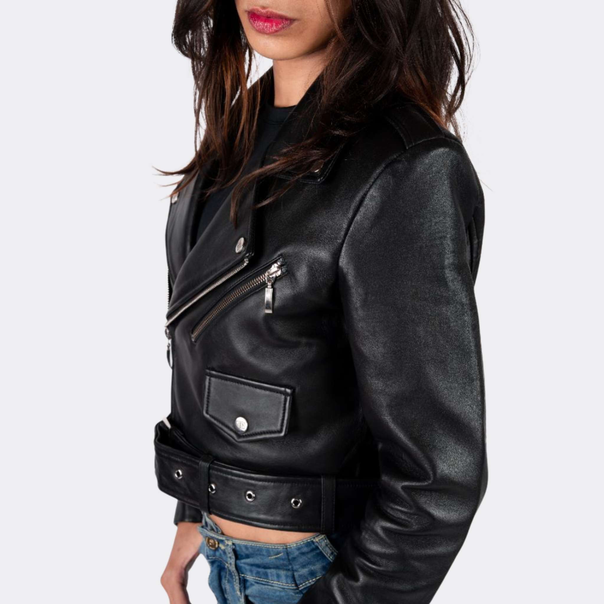 Blaatan – The Vesper [Women's Edition] Obsidian Black Biker Leather Jacket for Women