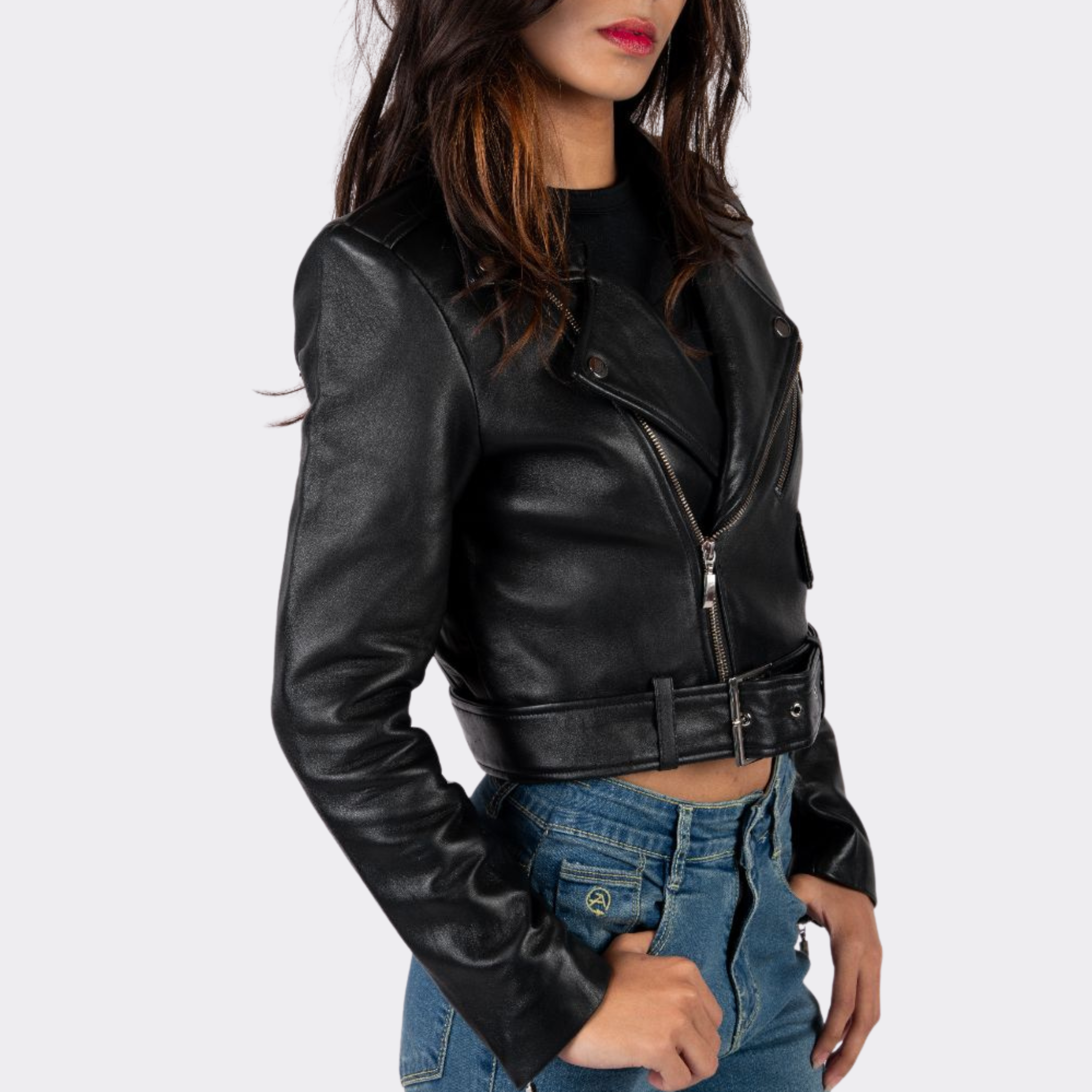 Blaatan – The Vesper [Women's Edition] Obsidian Black Biker Leather Jacket for Women