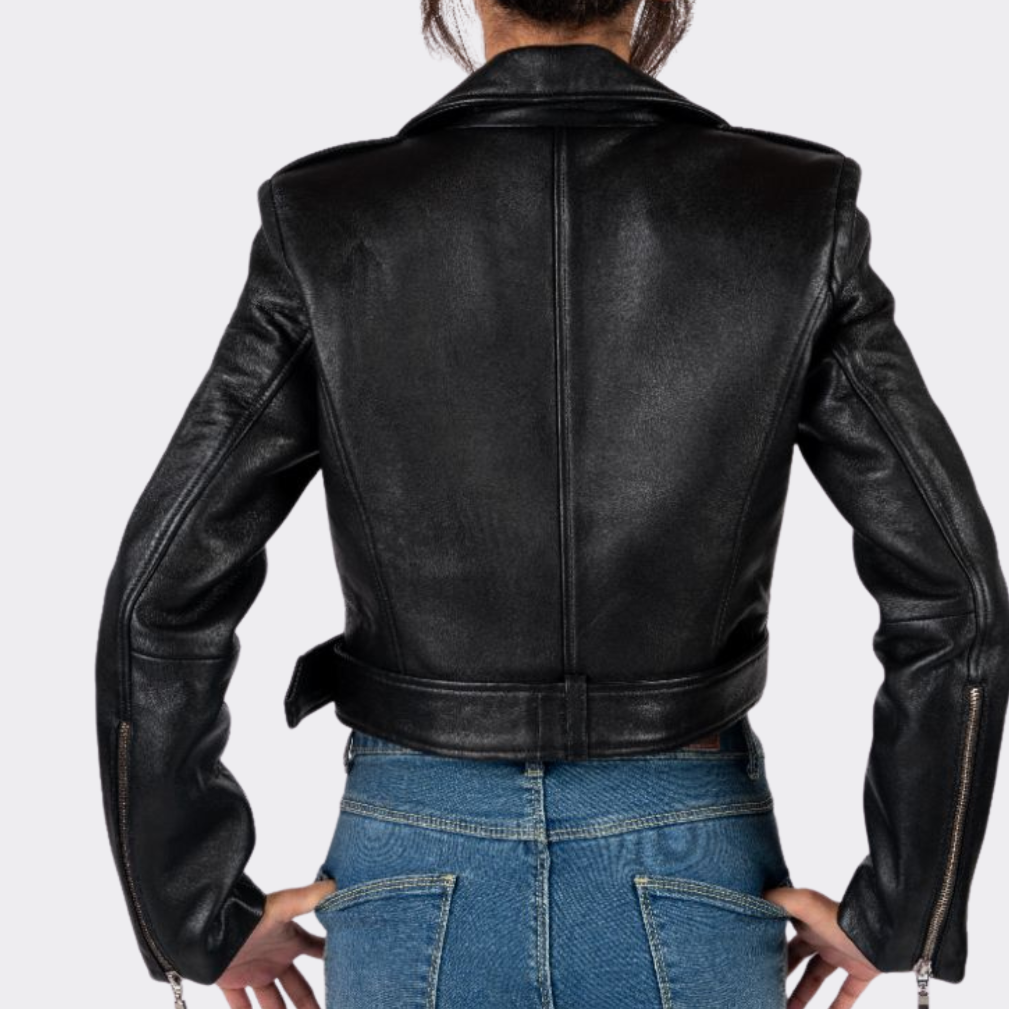 Blaatan – The Vesper [Women's Edition] Obsidian Black Biker Leather Jacket for Women