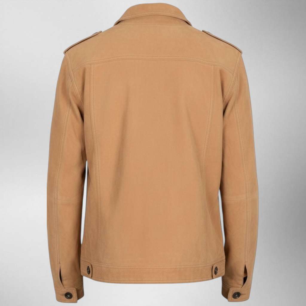 Tan jacket on a light gray background Blaatan The Dune Camel Edition Desert Camel Streetwear Jacket for Men