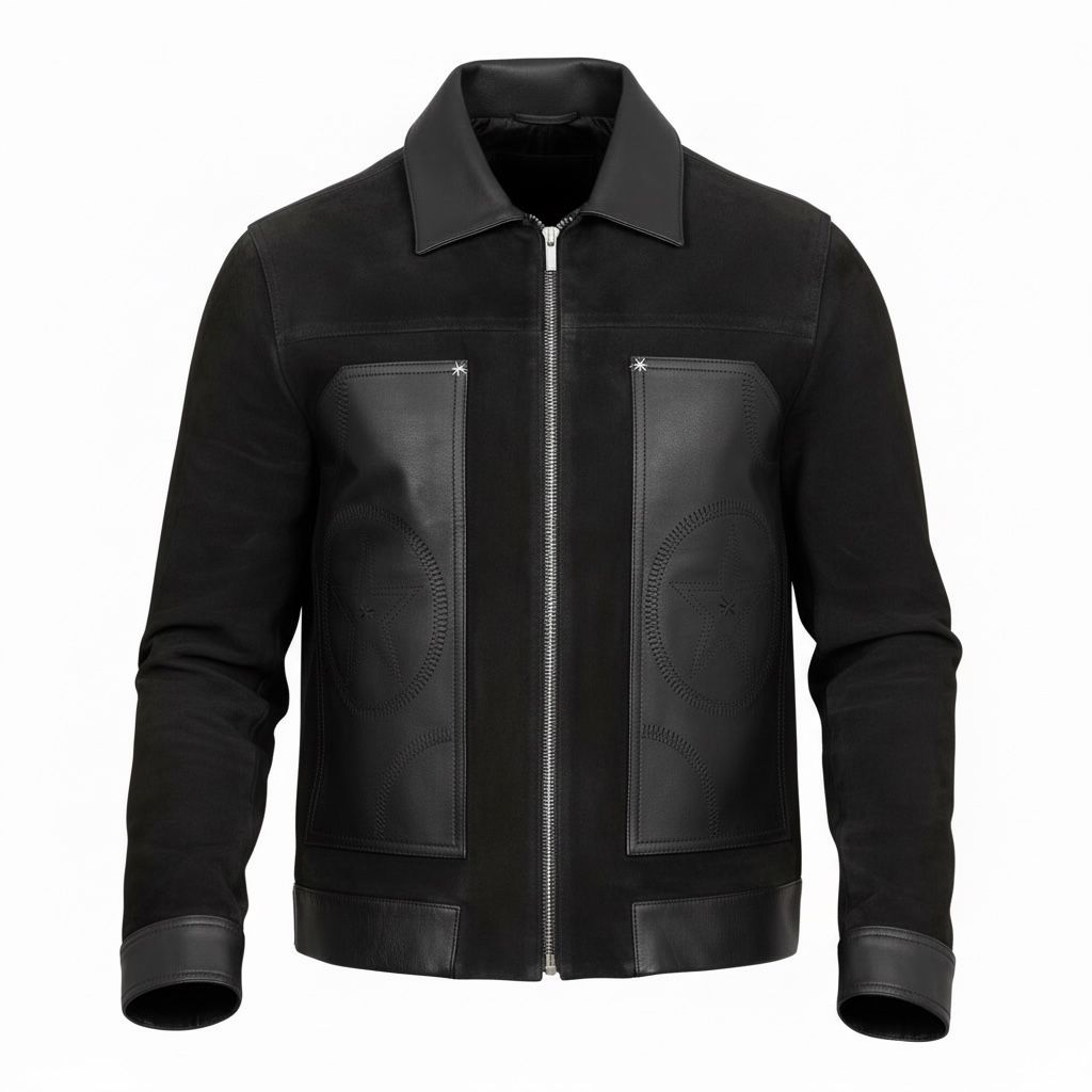 Blaatan The Knox Astro Edition Obsidian Black Genuine Leather Formal Jacket for Men
