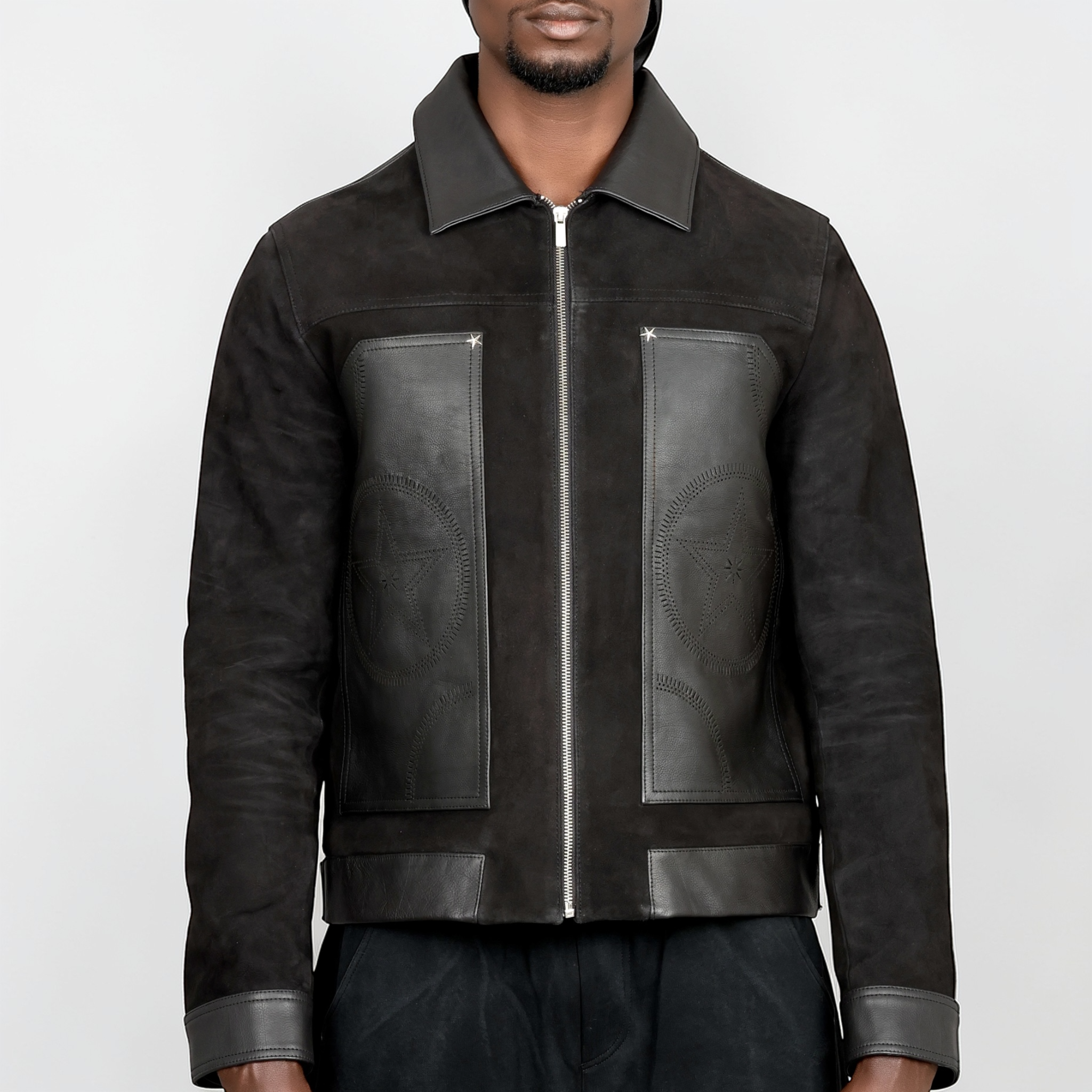 Blaatan The Knox Astro Edition Obsidian Black Genuine Leather Formal Jacket for Men
