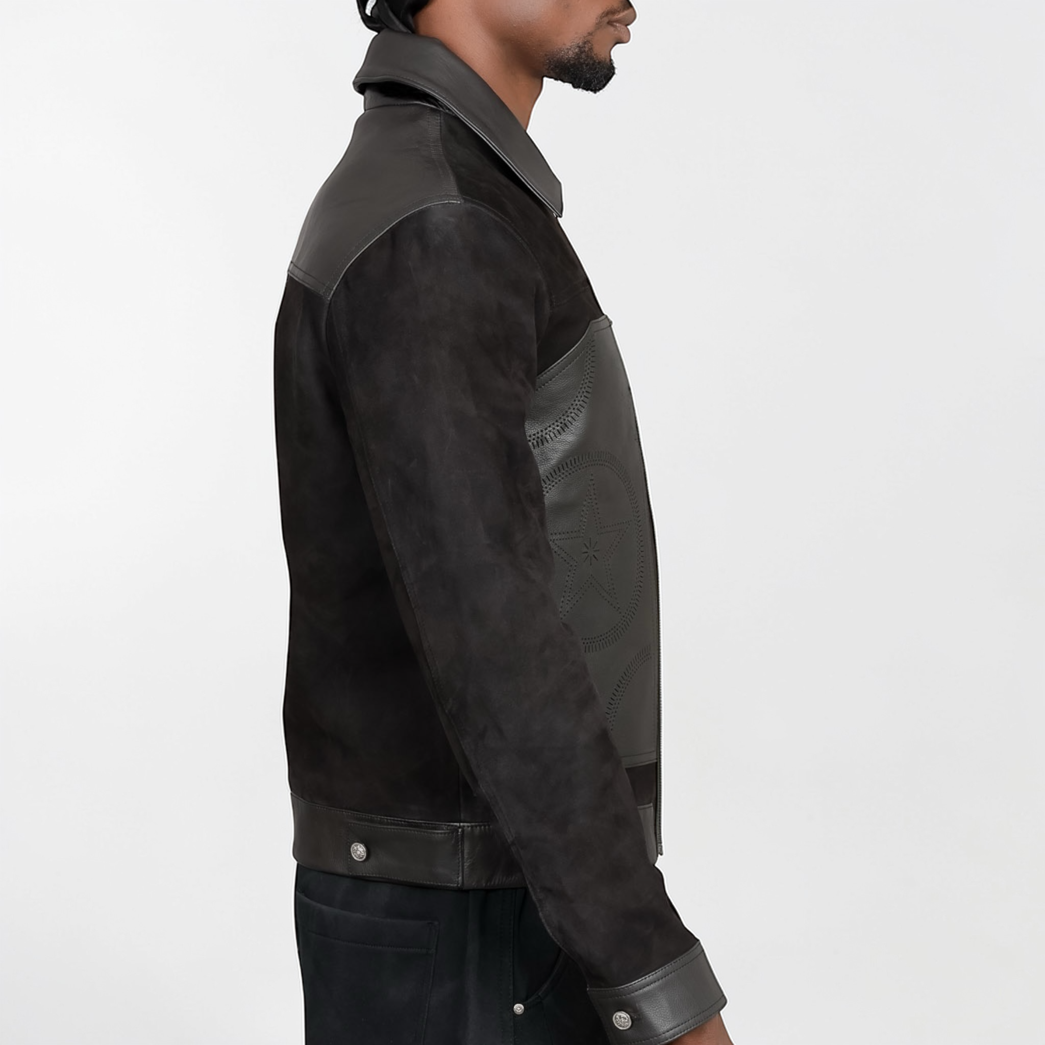 Blaatan The Knox Astro Edition Obsidian Black Genuine Leather Formal Jacket for Men